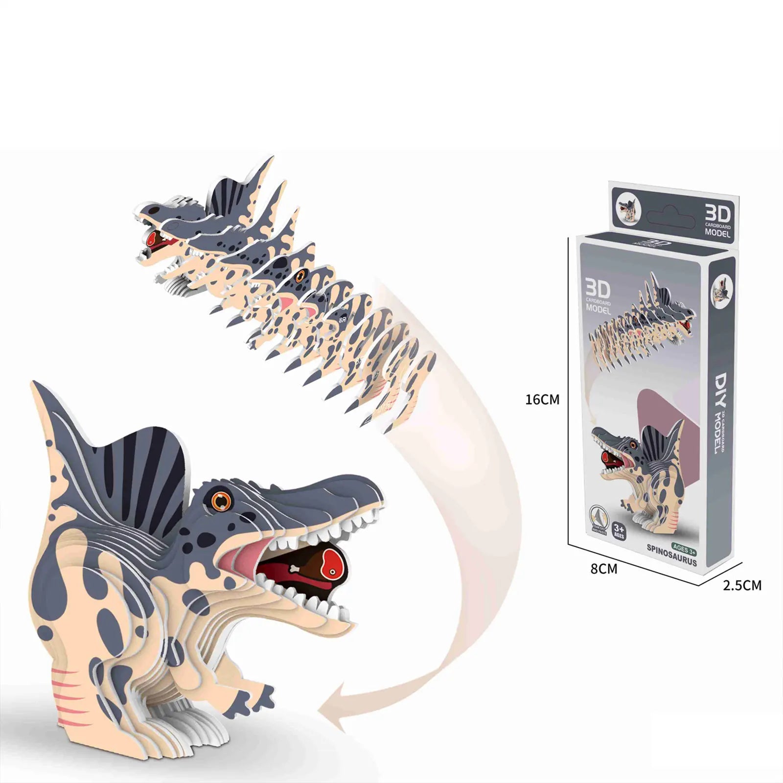 New Dinosaur 3D Puzzles For Kids Educational Toys Dinosaur Animal Model Paper DIY Manual Assembly