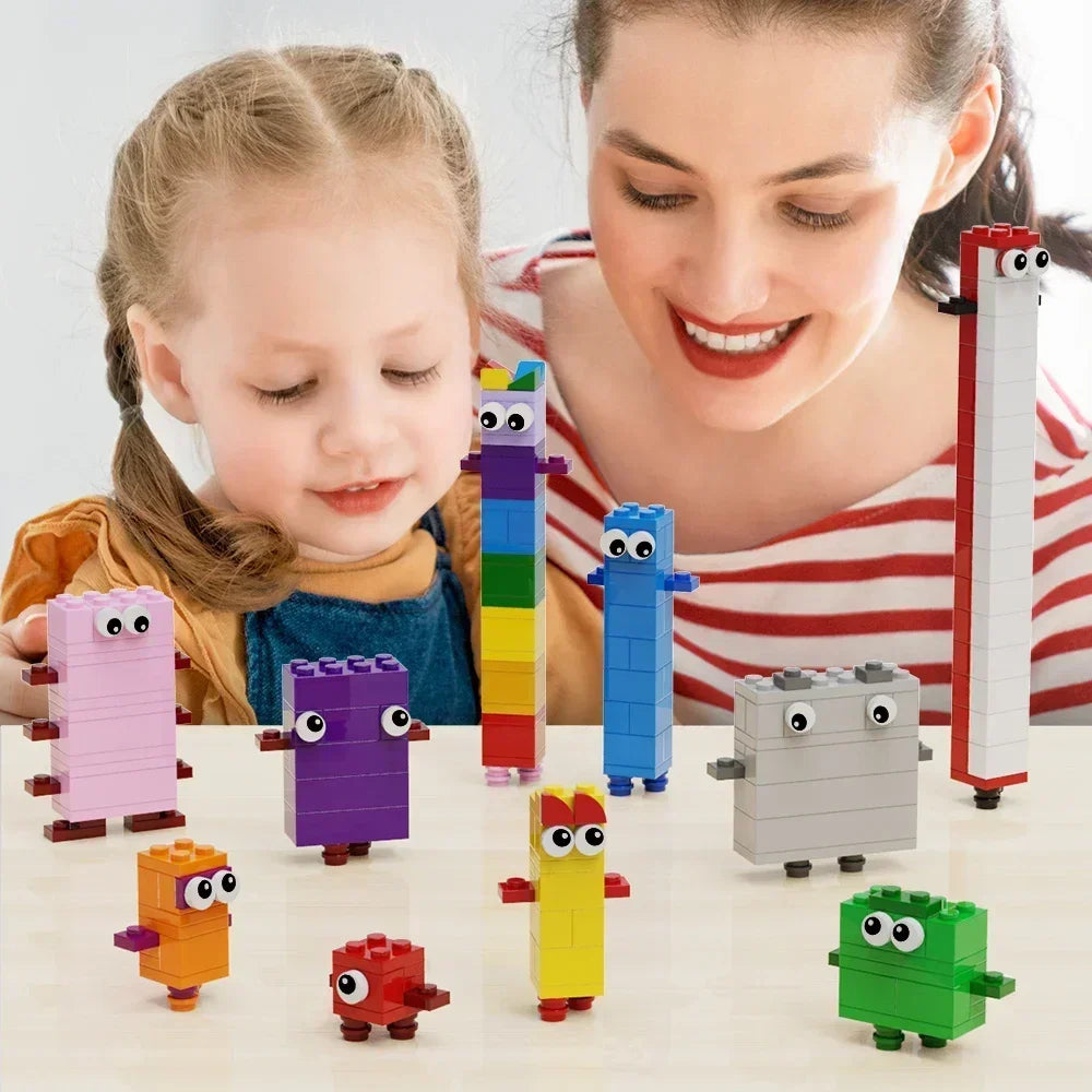MOC Number Building Bricks One To Ten Math Digital Transforms DIY Educational Blocks Desktop Ornaments Toy