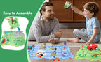 Puzzle Racer Kids Car Track Set Plastic Floor Puzzles for 3 4 5 6 Year Old Boys Montessori Toys Brain Toys 2024 NEW