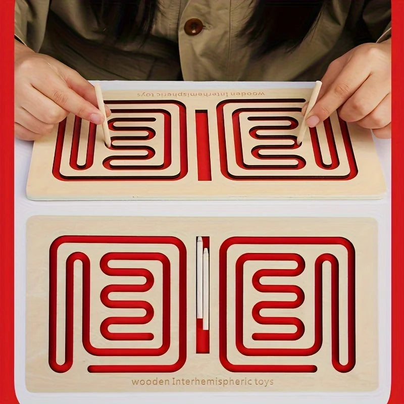 Children Left Right Brain Puzzle Toy Pen Movement Trajectory Control Training Hand Brain Coordination