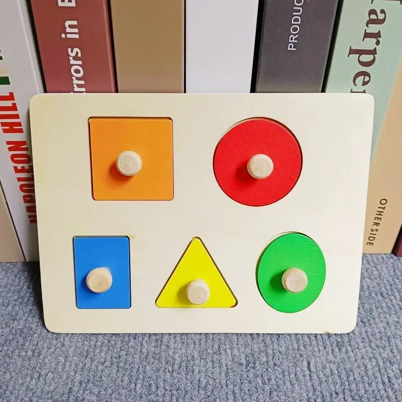 Children Wooden Puzzle Montessori Toys for Baby 1 2 3 Years Old Kids Alphabet Number Shape Matching Early