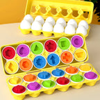 Montessori Educational Toys 2 Years Old Children Toy Eggs Toddler Sensory Puzzle Smart Eggs Colors Shapes