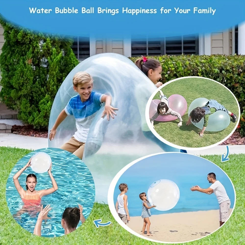 Kids Blow Up Balloon Toy Children Outdoor Soft Air Water Filled Bubble Ball Fun Party Game Summer Gift