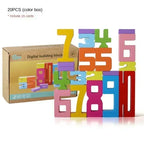 Stacking Blocks 3D Digital Puzzle Balance Game Building Blocks Puzzle Board Assembly Bricks Educational Toys