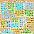 Puzzle Racer Kids Car Track Set Plastic Floor Puzzles for 3 4 5 6 Year Old Boys Montessori Toys Brain Toys 2024 NEW