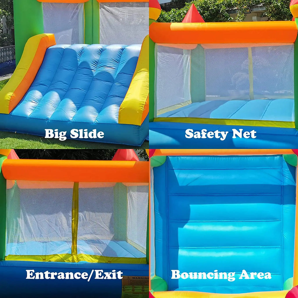 Yard Inflatable Bounce House With Slide 12*9*8ft Bounce House For Kids 5-12 Bouncer With Blower For Outdoor