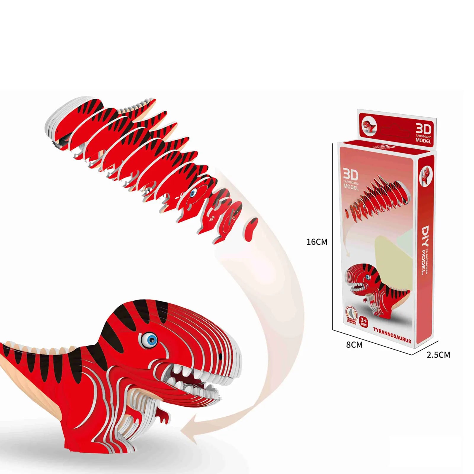 New Dinosaur 3D Puzzles For Kids Educational Toys Dinosaur Animal Model Paper DIY Manual Assembly
