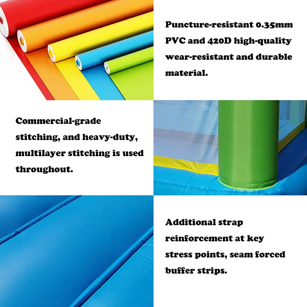Yard Inflatable Bounce House With Slide 12*9*8ft Bounce House For Kids 5-12 Bouncer With Blower For Outdoor