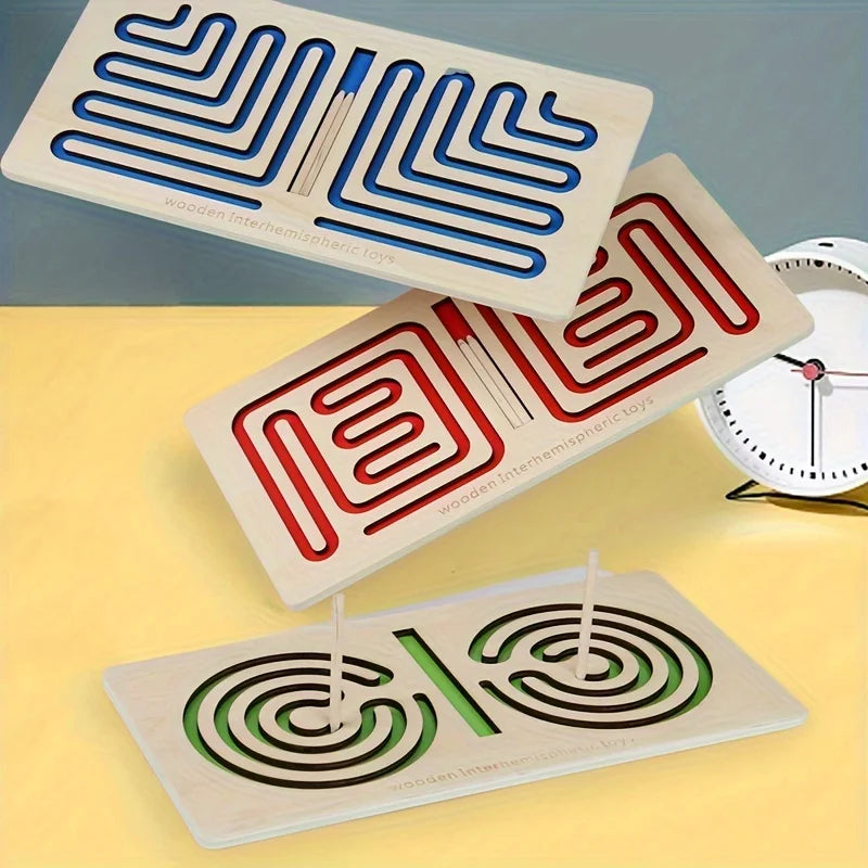 Children Left Right Brain Puzzle Toy Pen Movement Trajectory Control Training Hand Brain Coordination