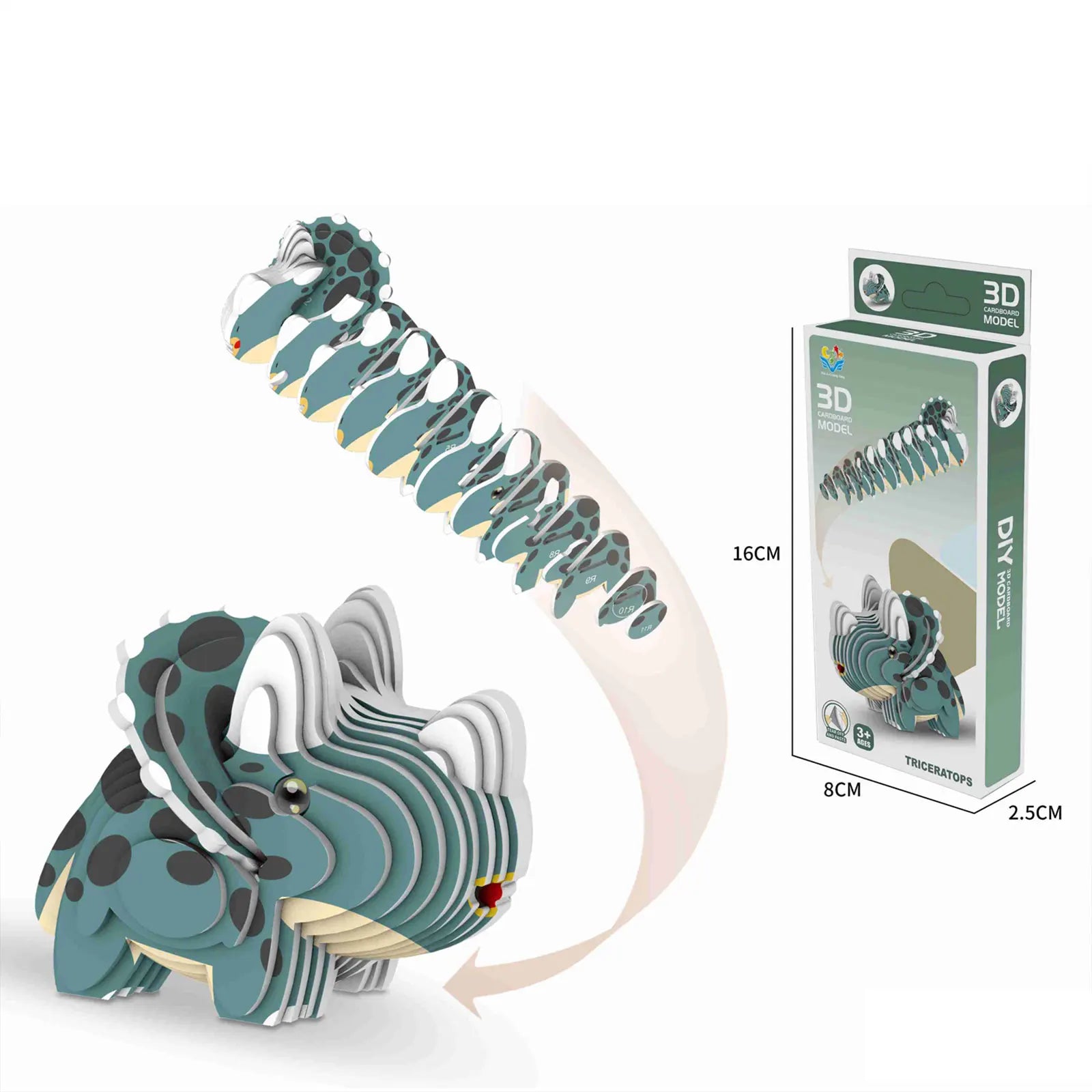New Dinosaur 3D Puzzles For Kids Educational Toys Dinosaur Animal Model Paper DIY Manual Assembly
