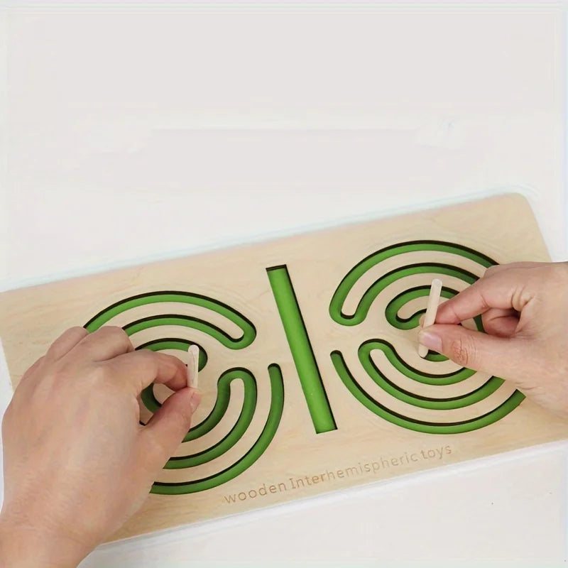 Children Left Right Brain Puzzle Toy Pen Movement Trajectory Control Training Hand Brain Coordination