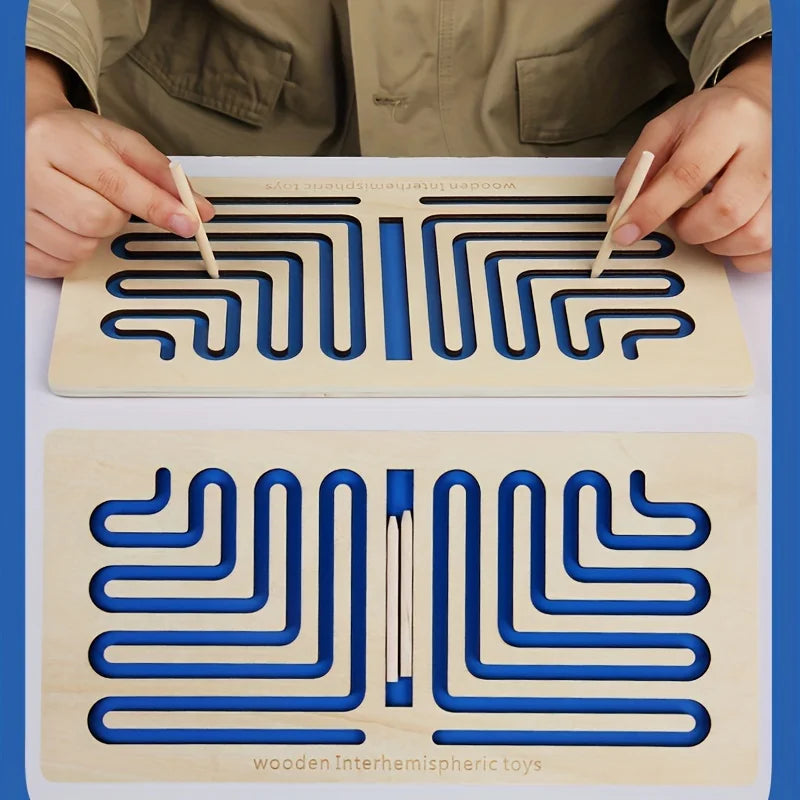 Children Left Right Brain Puzzle Toy Pen Movement Trajectory Control Training Hand Brain Coordination