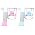 Climber Swing Set Children Play Slide Set Toddler Climber Swing Set with Basketball Hoop Outdoor Indoor