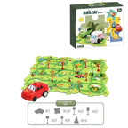 Puzzle Racer Kids Car Track Set Plastic Floor Puzzles for 3 4 5 6 Year Old Boys Montessori Toys Brain Toys 2024 NEW