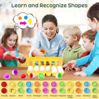 Montessori Educational Toys 2 Years Old Children Toy Eggs Toddler Sensory Puzzle Smart Eggs Colors Shapes