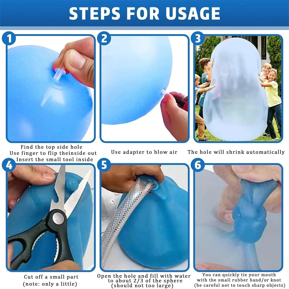 Kids Blow Up Balloon Toy Children Outdoor Soft Air Water Filled Bubble Ball Fun Party Game Summer Gift