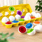 Montessori Educational Toys 2 Years Old Children Toy Eggs Toddler Sensory Puzzle Smart Eggs Colors Shapes