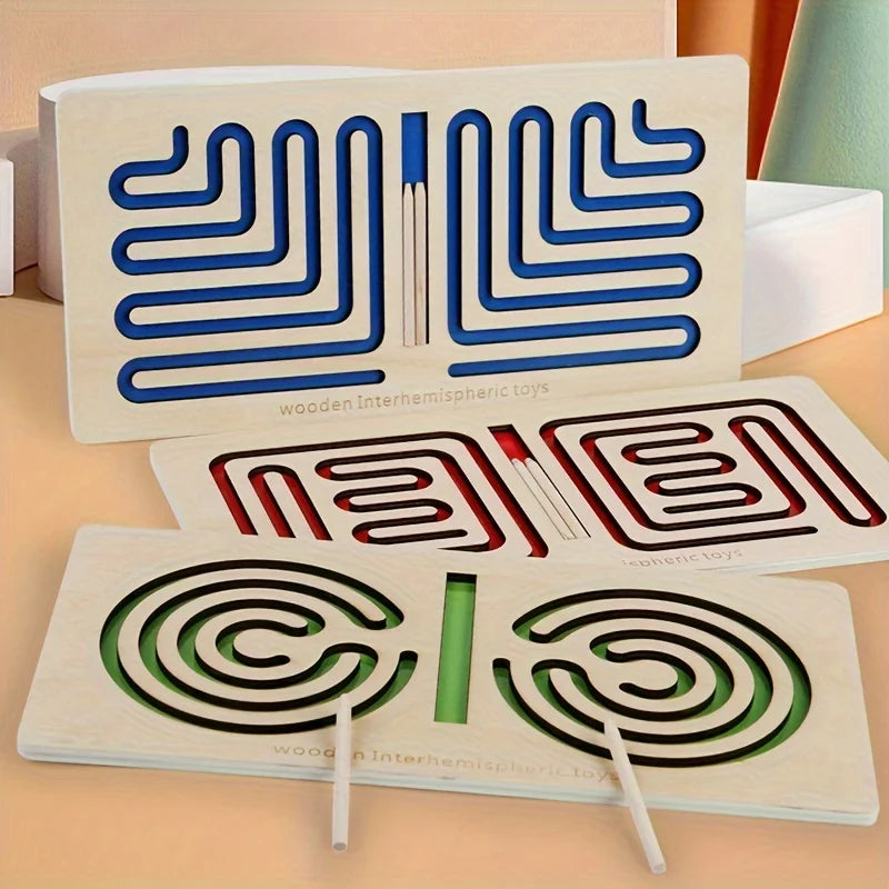 Children Left Right Brain Puzzle Toy Pen Movement Trajectory Control Training Hand Brain Coordination