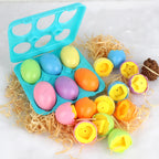 Montessori Educational Toys 2 Years Old Children Toy Eggs Toddler Sensory Puzzle Smart Eggs Colors Shapes