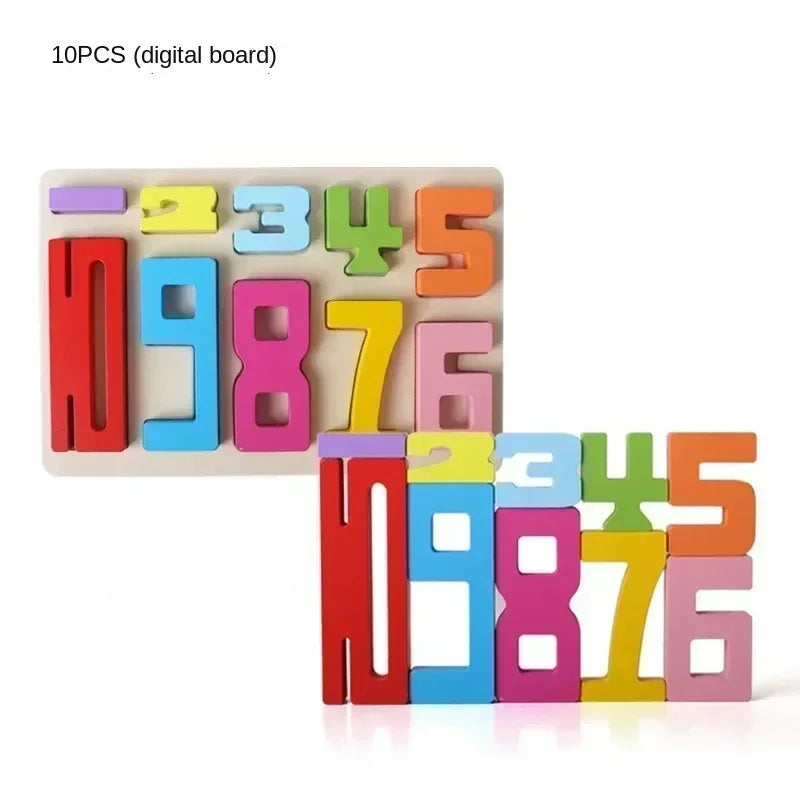 Stacking Blocks 3D Digital Puzzle Balance Game Building Blocks Puzzle Board Assembly Bricks Educational Toys