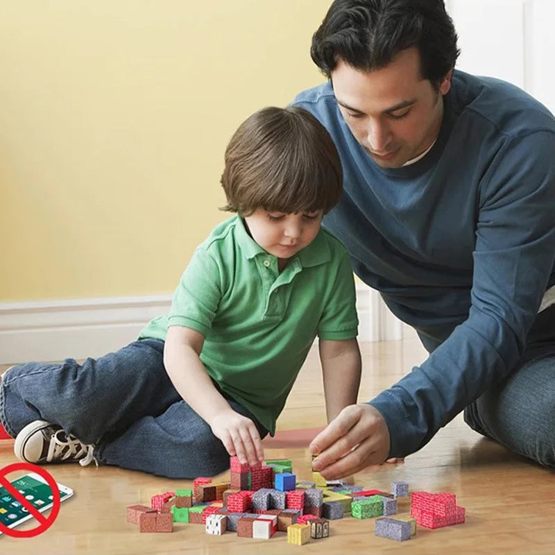32-64pcs Magnetic Blocks-Build Scene Architectural Set  for Boys Girls Age 3+ Construction DIY Educational Toys