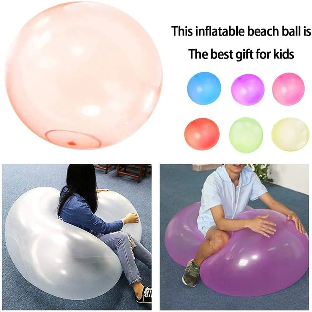 Kids Blow Up Balloon Toy Children Outdoor Soft Air Water Filled Bubble Ball Fun Party Game Summer Gift
