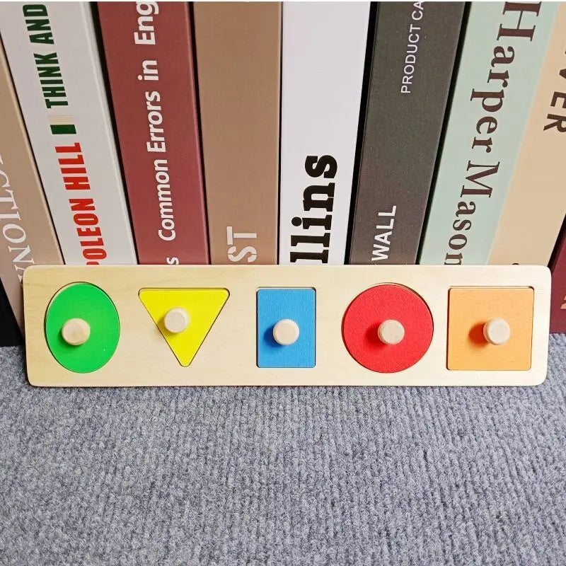 Children Wooden Puzzle Montessori Toys for Baby 1 2 3 Years Old Kids Alphabet Number Shape Matching Early