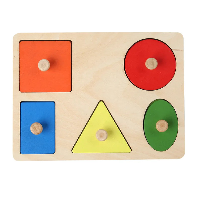 Children Wooden Puzzle Montessori Toys for Baby 1 2 3 Years Old Kids Alphabet Number Shape Matching Early