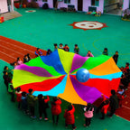 2-4M Kids Play Parachute Rainbow Outdoor Children Games Fun Playground Kindergarten School Group Exercise
