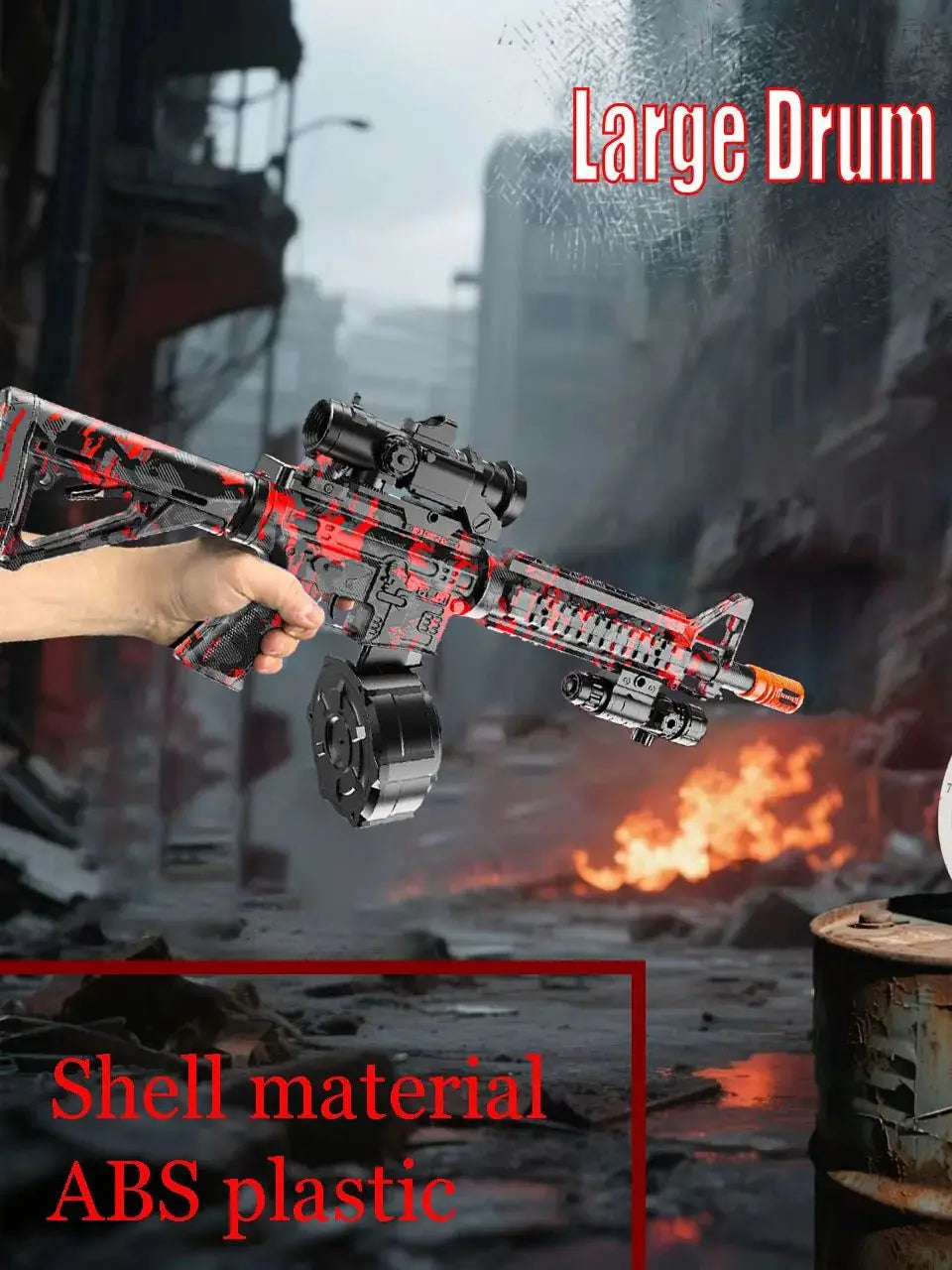 Electric Gel Ball Blaster Toys, Manual/Automatic Eco-Friendly Splatter Ball Blaster, Suitable For Outdoor Shooting