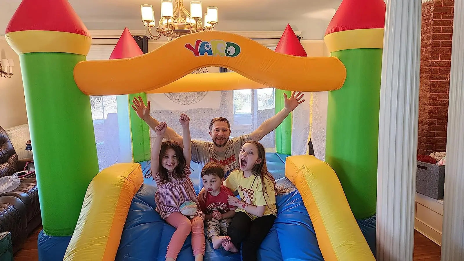 Yard Inflatable Bounce House With Slide 12*9*8ft Bounce House For Kids 5-12 Bouncer With Blower For Outdoor